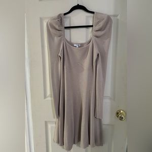 FASHION NOVA TAUPE FAUX CORSET SWEATER DRESS SIZE XL